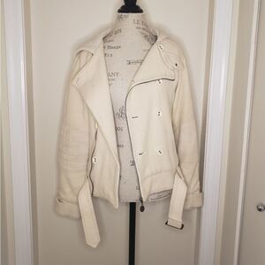 Wool Bomber Hoodie Jacket